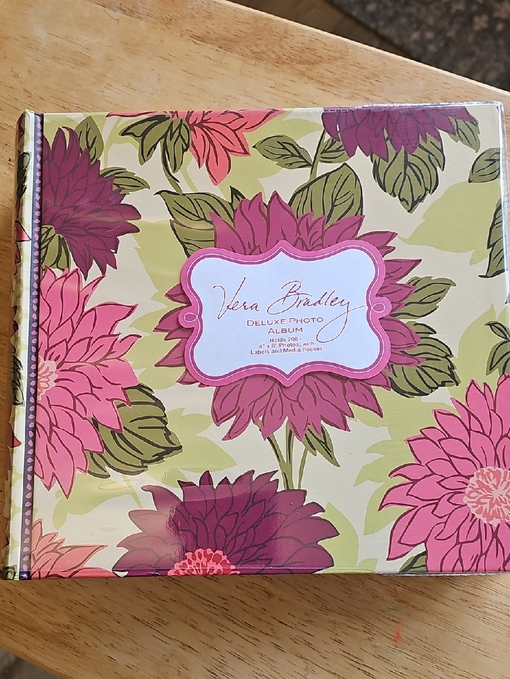 Vera Bradley Floral Deluxe Photo Album - Pink & Green